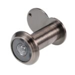 Peephole Front Door Viewer with Privacy Cover, One-Way 220 Degrees in Satin Nickle