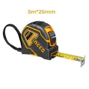 Ingco steel measuring tape Length & width:5mx25mm With metric and inch Nylone blade