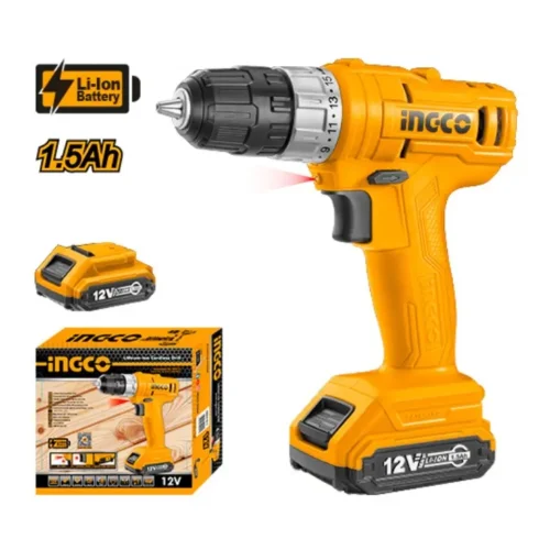 Ingco Cordless drill Voltage:12V No-load speed:0-600rpm