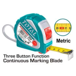Steel measuring tape Length & width:8mx25mm With 3 stop button function