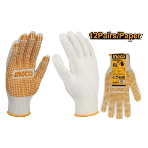 Knitted&PVC dots gloves