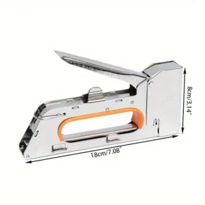 1pc Heavy Duty Manual Upholstery Staple Gun with 1008f Staples - Ergonomic Handle, Durable Construction for Furniture Repair, Carpentry, Doors, Windows & Home DIY Projects, Carpentry Tools | Comfortable Grip | Robust Tool Design 10pcs